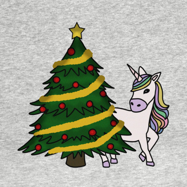 Unicorn Christmas Tree Festive Xmas by logiamerch