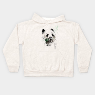 Panda Bear Watercolors Kids Hoodie