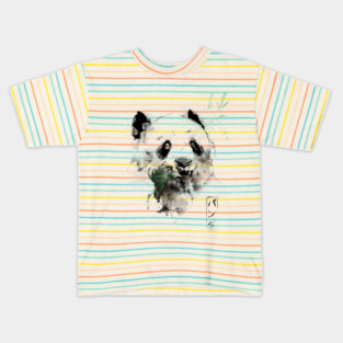 Panda Bear Watercolors Kids T-Shirt