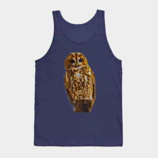 Wise Old Owl sitting in a tree Tank Top