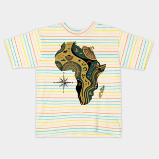 Map of Africa, Celebrate Culture, Geography, Style Kids T-Shirt