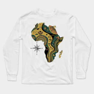 Map of Africa, Celebrate Culture, Geography, Style Long Sleeve T-Shirt