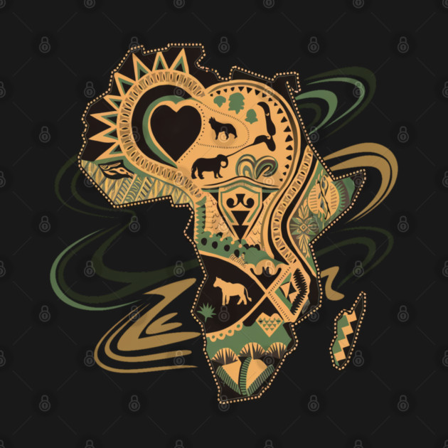 Map of Africa, Celebrate Culture, Geography, Style by Pixel Threads 