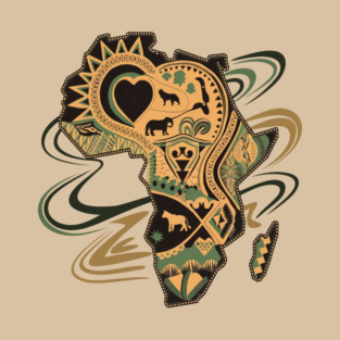 Map of Africa, Celebrate Culture, Geography, Style T-Shirt