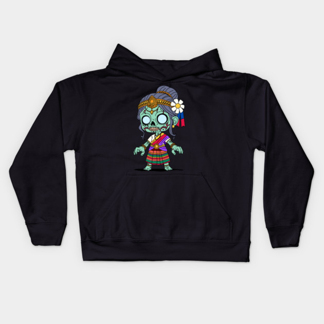 Cute Cambodian Zombie Kids Hoodie by H. R. Sinclair