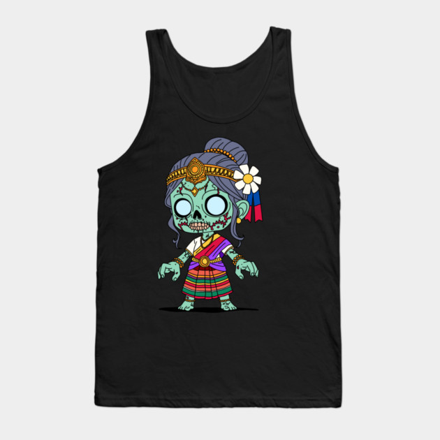 Cute Cambodian Zombie Tank Top by H. R. Sinclair