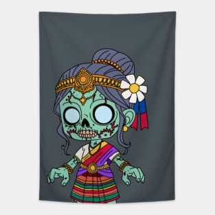 Cute Cambodian Zombie Tapestry