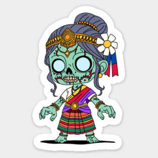 Cute Cambodian Zombie Sticker
