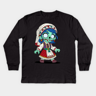Cute Turkish Zombie Kids Long Sleeve T-Shirt