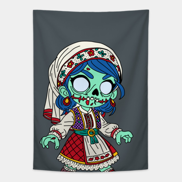 Cute Turkish Zombie Tapestry by H. R. Sinclair