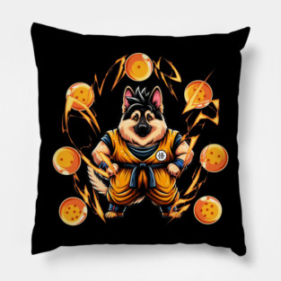 Dragon Ball Cute German Sheperd Pillow