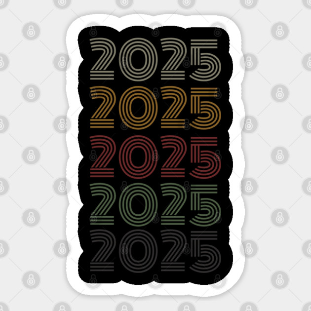 Happy New Year 2025 Sticker by Creatifly Graphic Tees