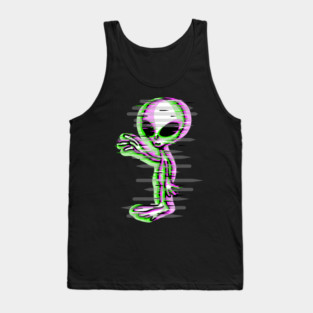 Glitchy Alien Dude Tank Top