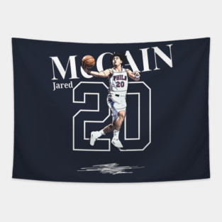 Jared McCain #20 Basketball Cartoon- KBJM001 Tapestry
