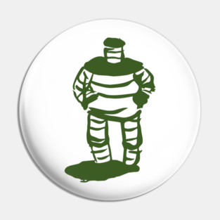 Green Figure With Beret - Logo Pin