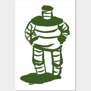 Green Figure With Beret - Logo Posters and Art