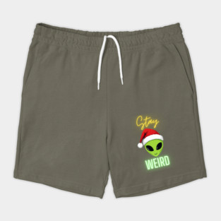 Stay Weird Christmas Alien Shorts