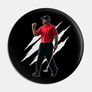 Tiger Woods Yes Reaction #1 Claw Pin