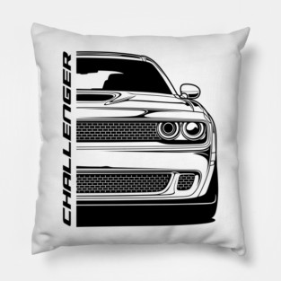 Dodge Challenger SRT Black Print Pillow