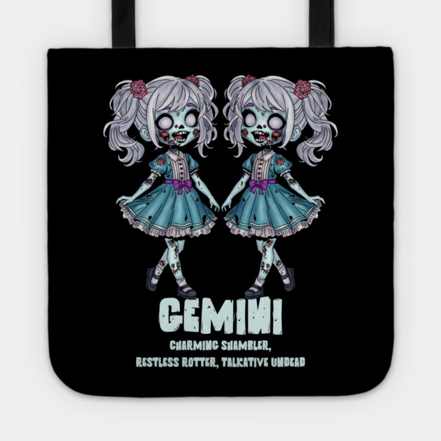 Gemini Zombies Tote by H. R. Sinclair