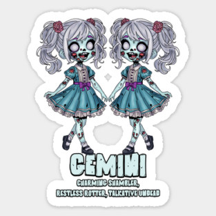 Gemini Zombies Sticker