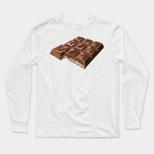 Chocolate Bar, Irresistible Chocolate Bar Art, Perfect for Sweet Tooth Fans and Candy Lovers Long Sleeve T-Shirt
