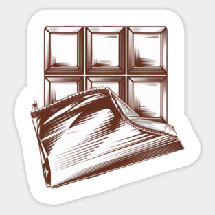 Chocolate Bar, Irresistible Chocolate Bar Art, Perfect for Sweet Tooth Fans and Candy Lovers Sticker