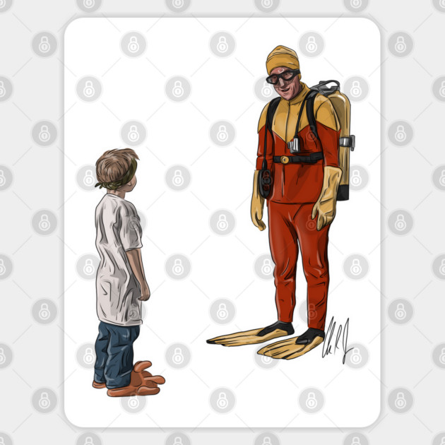 Big Daddy: Frankenstein & Scuba Sam Sticker by 51Deesigns