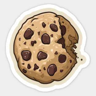 Chocolate Chip, Delicious Chocolate Chip Cookie Design, Perfect for Cookie Lovers and Dessert Enthusiasts Sticker