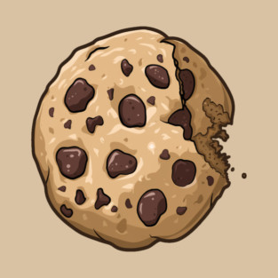 Chocolate Chip, Delicious Chocolate Chip Cookie Design, Perfect for Cookie Lovers and Dessert Enthusiasts T-Shirt