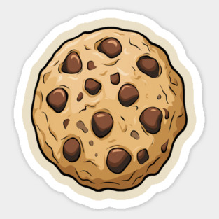 Chocolate Chip, Delicious Chocolate Chip Cookie Design, Perfect for Cookie Lovers and Dessert Enthusiasts Sticker