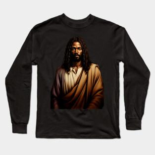 Jesus, Black Jesus Long Sleeve T-Shirt