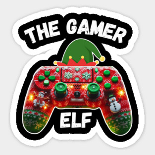 I'm The Gamer Elf, Christmas Gaming controller Sticker