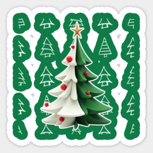 Christmas Tree Cake Sticker
