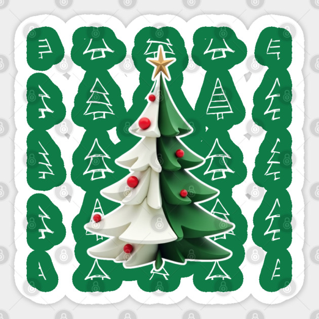 Christmas Tree Cake Sticker by Creatifly Graphic Tees