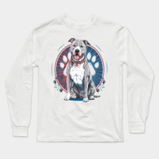 Pitbull Dogs, Strength and Loyalty in a Stunning Dog Lover's Design Long Sleeve T-Shirt