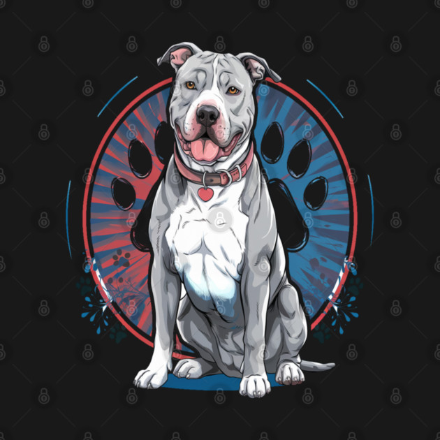 Pitbull Dogs, Strength and Loyalty in a Stunning Dog Lover's Design by Pixel Threads 