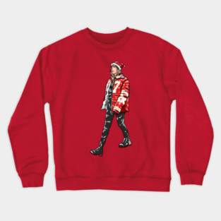 Kansas Swiftie Chiefs Red Christmas Cartoon Crewneck Sweatshirt