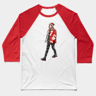Kansas Swiftie Chiefs Red Christmas Cartoon Baseball T-Shirt