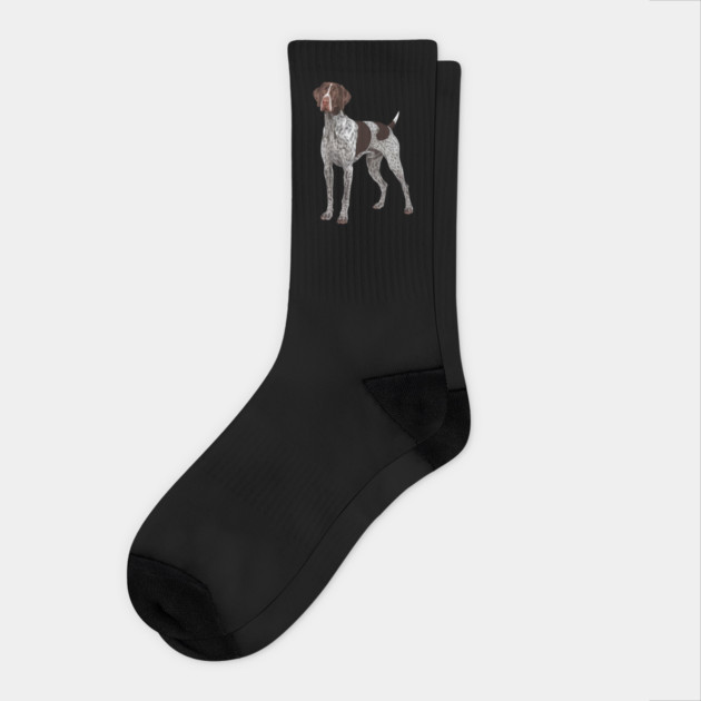 German Shorthaired Pointer, A Loyal Hunter’s Companion in Stunning Artwork Socks by Pixel Threads 