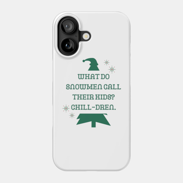 Christmas Snowman Joke - Funny Quote Phone Case by Creatifly Graphic Tees
