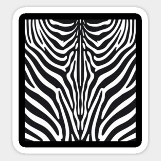 Zebra Stripes Design, Modern, Minimalist Art for Animal Lovers Sticker