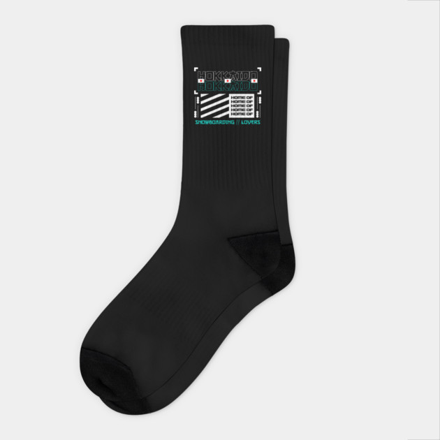Hokkaido Snowboarding Lover Socks by Urbanprint