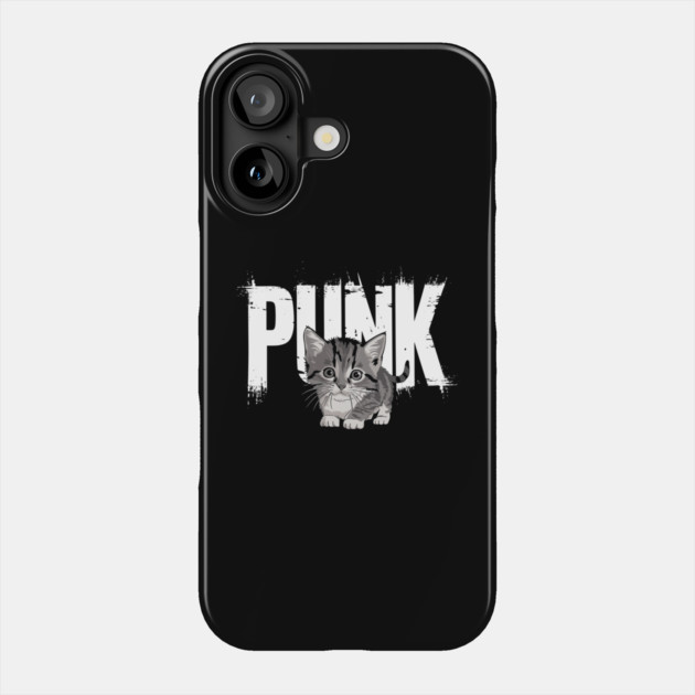 Punk Kitten Cute Vibes Rebel Attitude Phone Case by Anticorporati