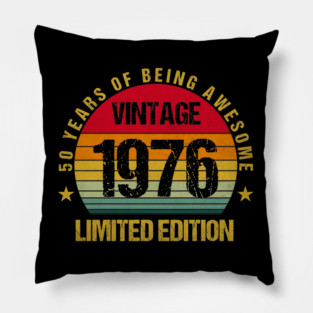 50 Years Old Of Being Awesome 1976 50th Birthday Pillow