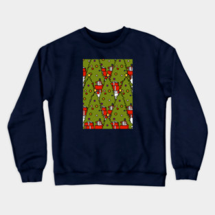 Christmas Tree Pattern Crewneck Sweatshirt