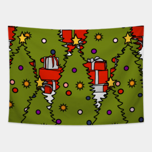 Christmas Tree Pattern Tapestry
