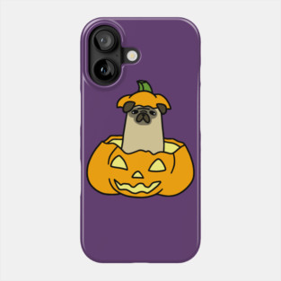 Jack O' Lantern Pug Phone Case