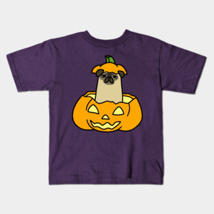 Jack O' Lantern Pug Kids T-Shirt