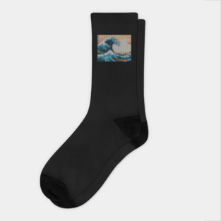 Great Wave Mosaic Socks